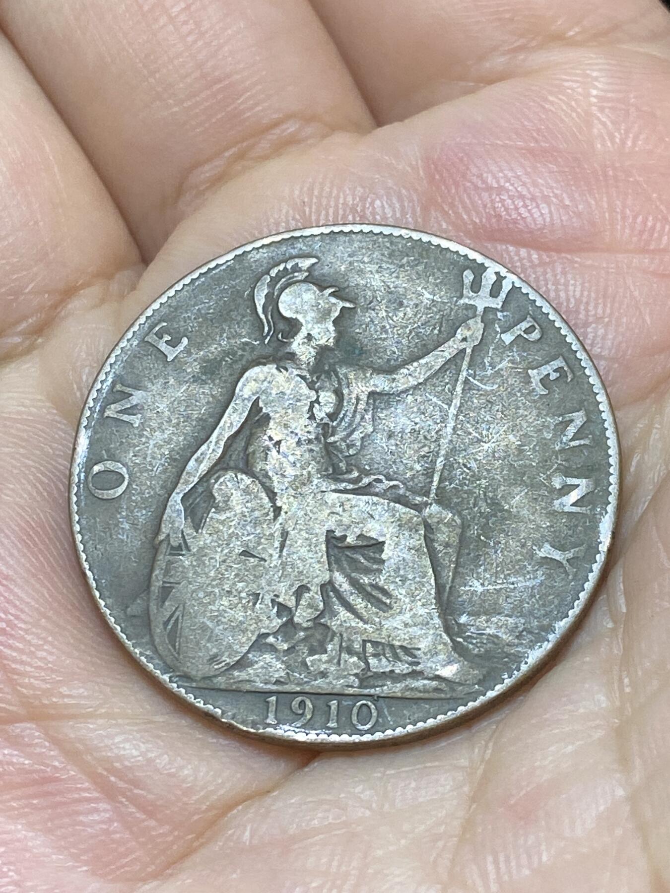 2025年第九十场(总第一百一十六场）外国好品散币(免佣金) 英国🇬🇧1910年1便士(爱德华七世逝世年，关门年)