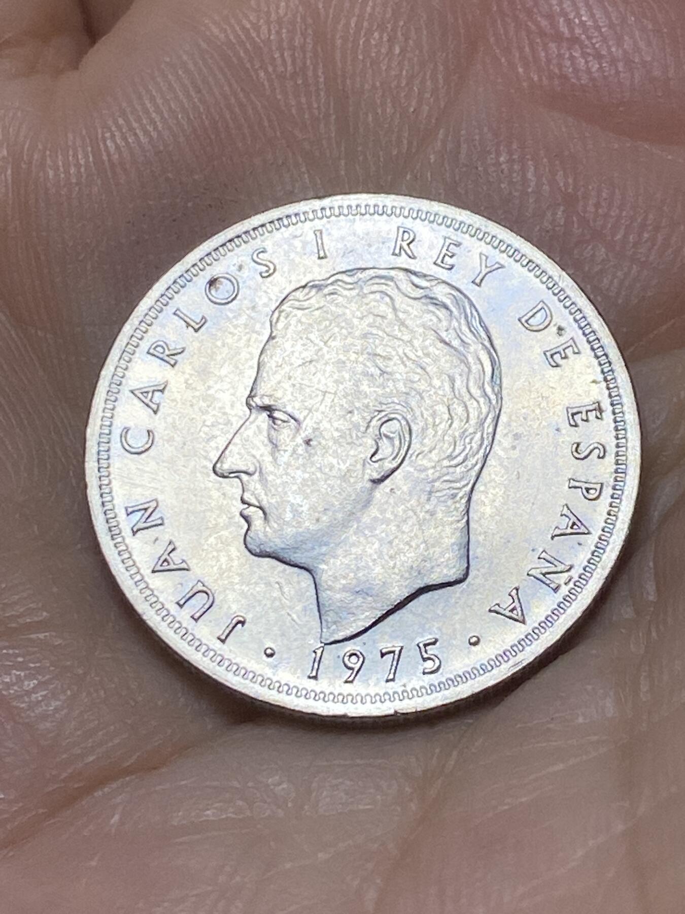 2025年第九十场(总第一百一十六场）外国好品散币(免佣金) 西班牙🇪🇸1975(80)年5比塞塔(胡安·卡洛斯一世时期，第一版)