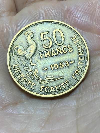 2025年第九十场(总第一百一十六场）外国好品散币(免佣金) - 法国🇫🇷1953年50法郎