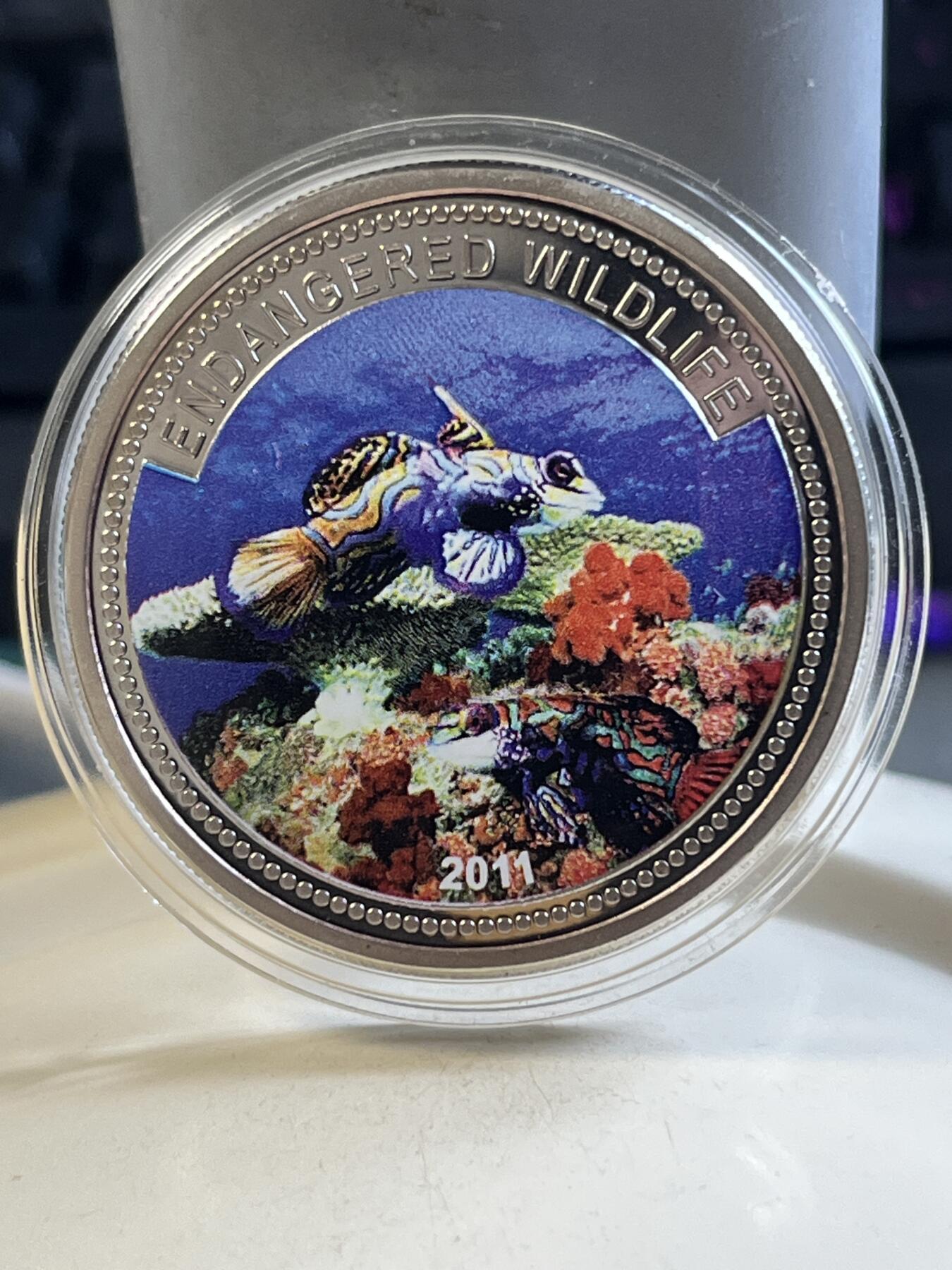 第175期拍卖【长期征集拍品】 【海寕潮】帕劳2011年海洋保护系列海洋生物彩色纪念币