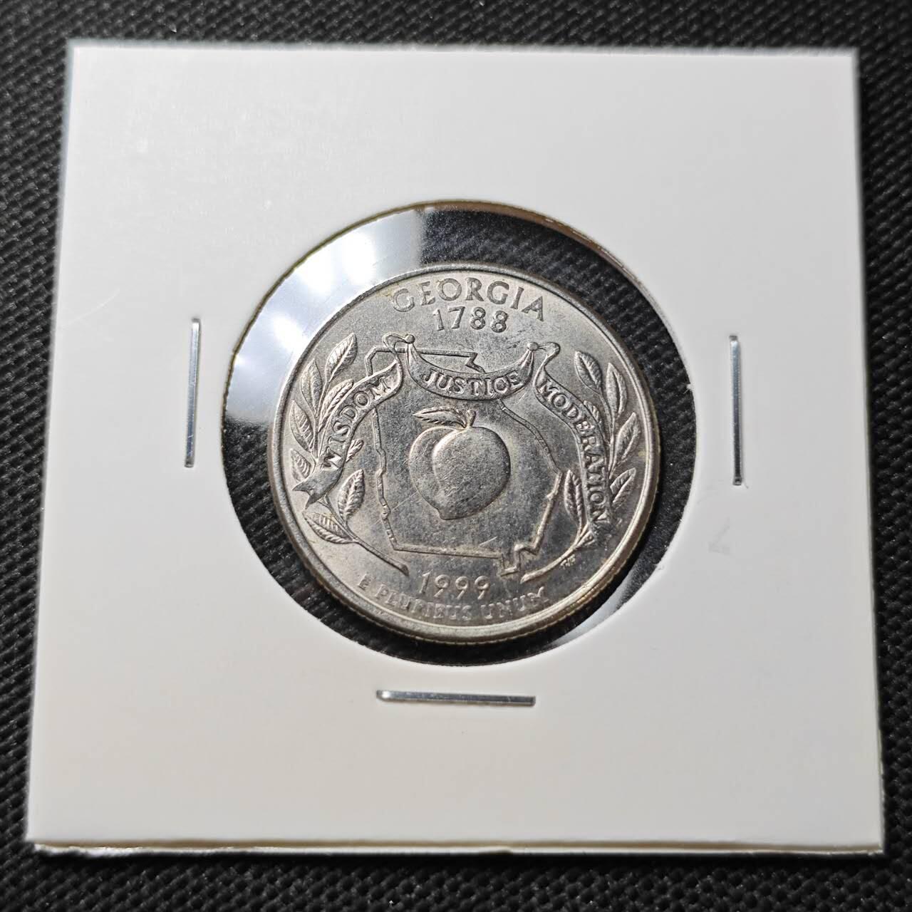 KK钱币收藏小铺 第336场 2月预留时间 周末发货 1999美国25分 纪念币