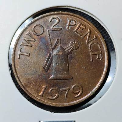 KK钱币收藏小铺 第337场 2月预留时间 周末发货 - 1979根西岛2便士铜币