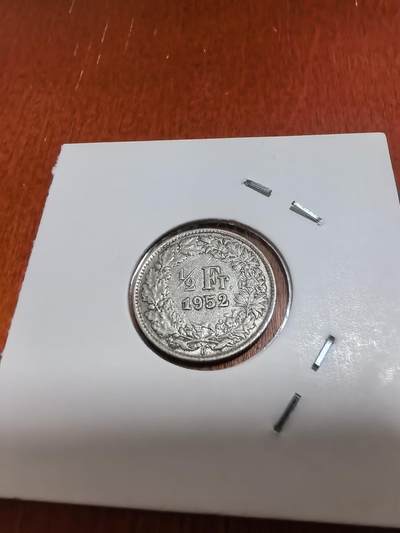 长老汇马年精选第十九场拍卖 1952瑞士女神1/2法郎银币，2.5克835银