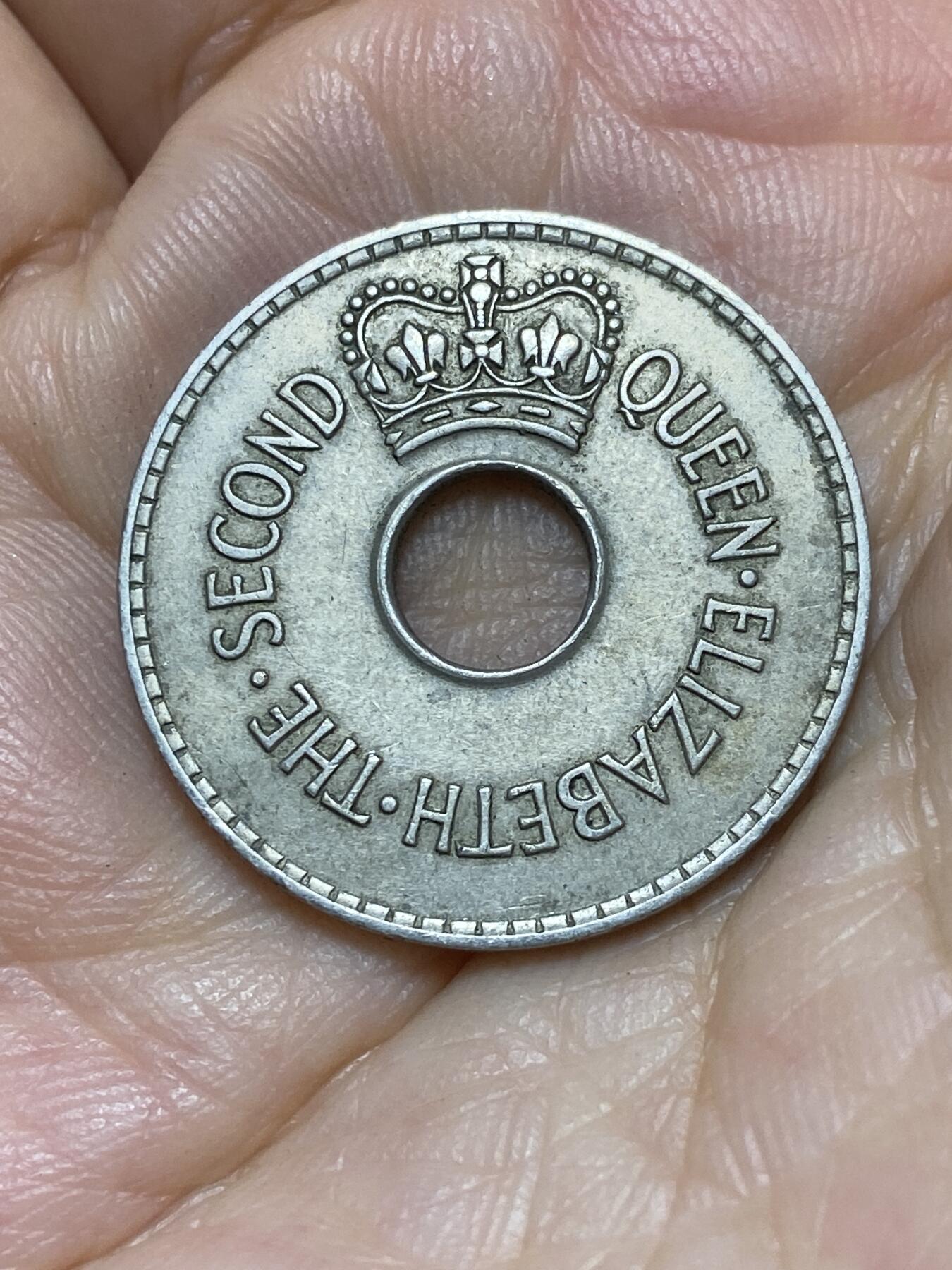 2025年第九十一场(总第一百一十七场）外国好品散币(免佣金) 斐济🇫🇯1954年1便士(伊丽莎白二世 ，首发年)