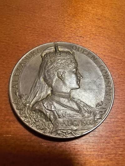 长老汇蛇年精选第四十六场拍卖 1902英国爱德华七世夫妇加冕典礼大铜章，56MM，81.6克，UNC