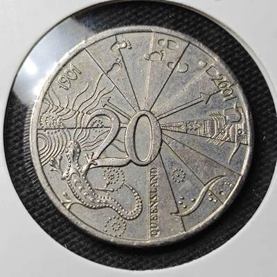 KK钱币收藏小铺 第337场 2月预留时间 周末发货 - 2001澳大利亚20分 纪念币