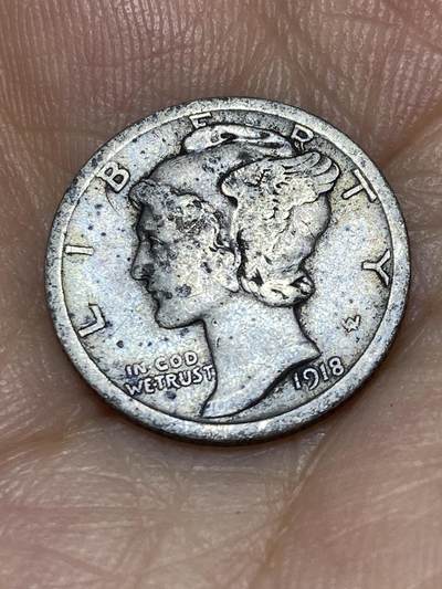 2025年第九十一场(总第一百一十七场）外国好品散币(免佣金) - 美国🇺🇸1918年1角银币(丘墨利1角，p版费城造，900高银)