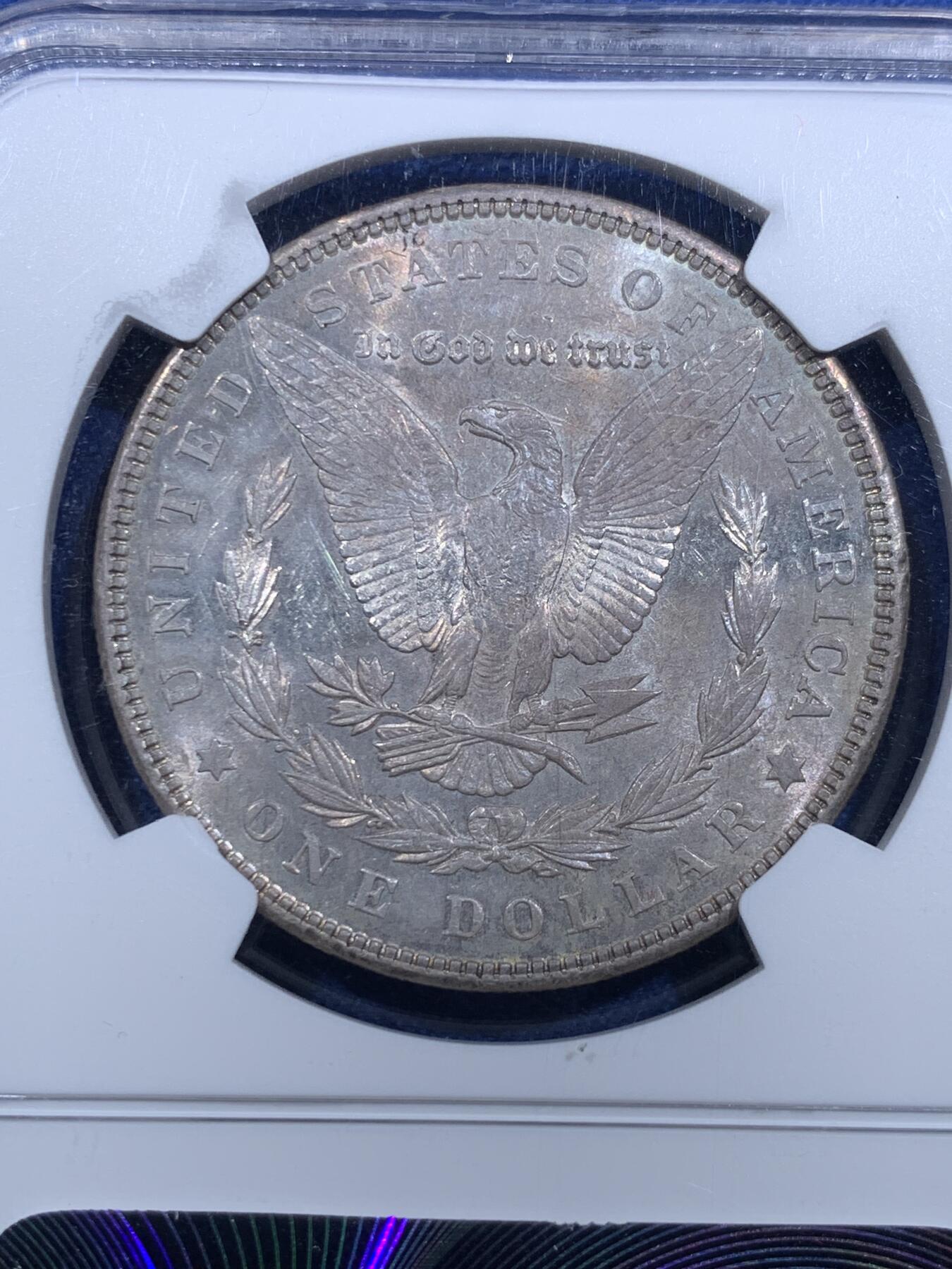 《竞宝斋》第419场 周日，周一，2场连拍 （全场包邮） NGC MS62 美国 1903年 摩根 1美元 银币