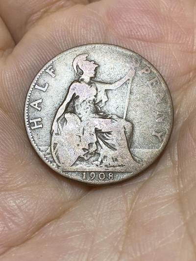 2025年第九十一场(总第一百一十七场）外国好品散币(免佣金) - 少见–英国🇬🇧1908年半便士(爱德华七世时期)