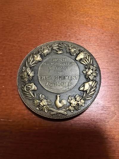 长老汇蛇年精选第四十六场拍卖 1914-1917法国农业协会播种者铜章，41克，41MM，雕刻师J. Lagrange
