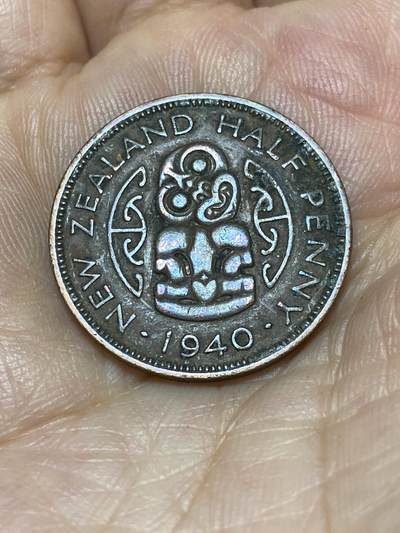 2025年第九十一场(总第一百一十七场）外国好品散币(免佣金) - 新西兰🇳🇿1940年半便士(乔治六世第一版)