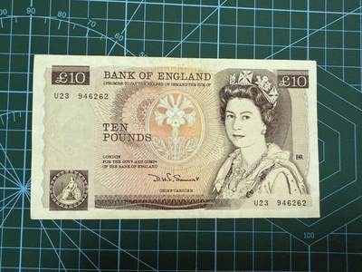 【炜奕收藏】，第四十四期 - 英国D序列10镑，流通好品