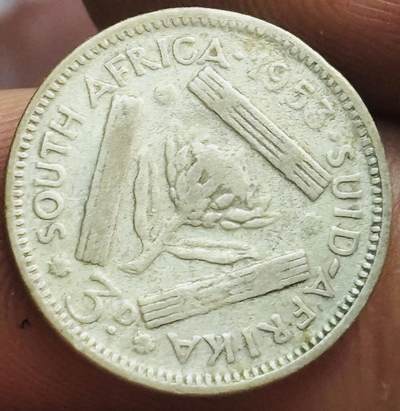 文馨钱币收藏第 272 场， 长期接收代拍品 - 1953 年英属南非伊丽莎白二世登基版 3 便士银币 500 银