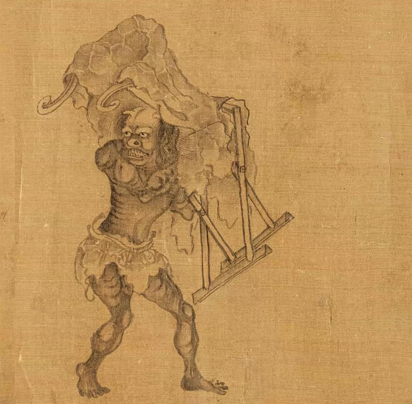 颜庚钟馗嫁妹图卷 高清微喷 画芯