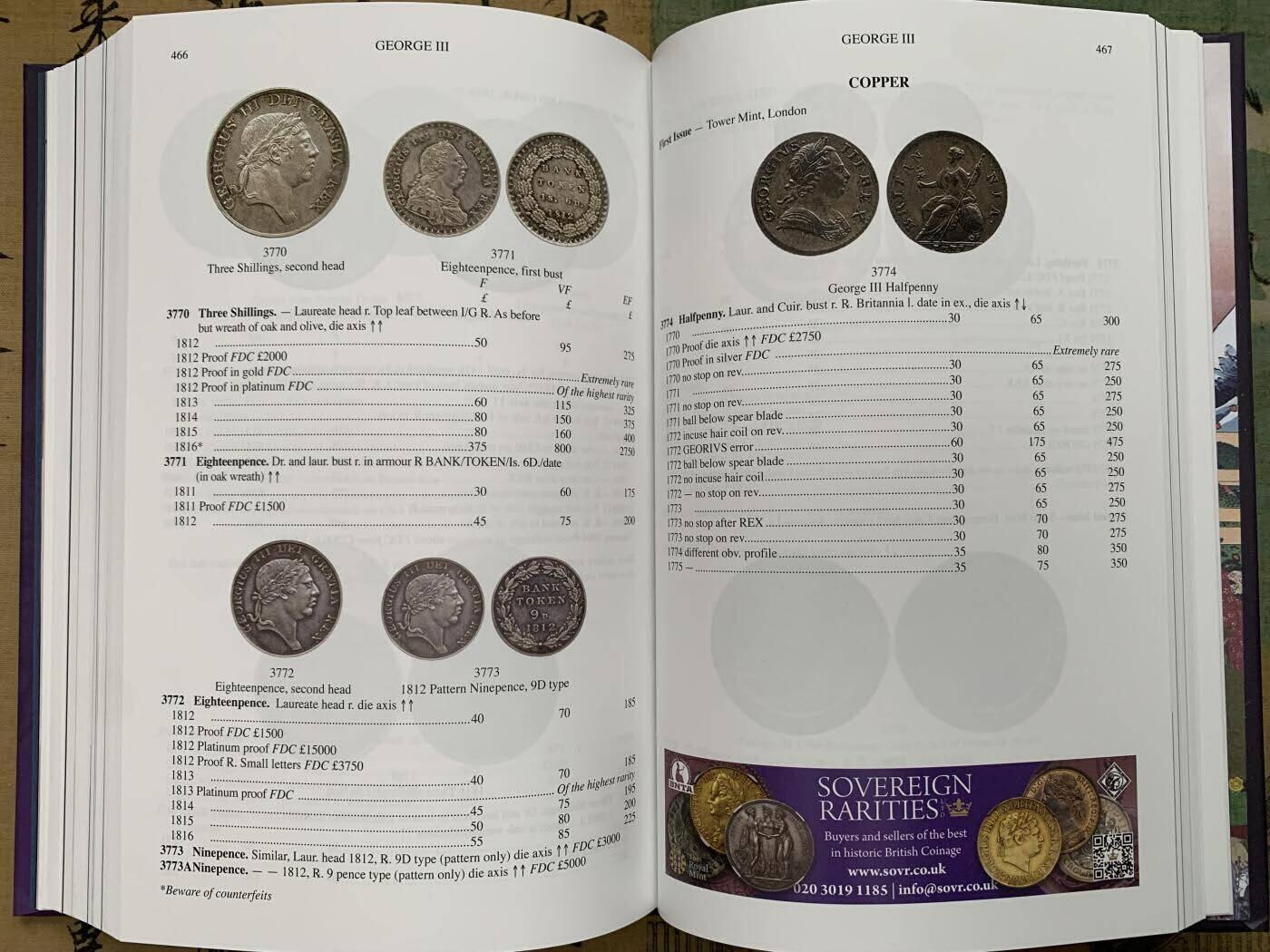 《竞宝斋》第419场 周日，周一，2场连拍 （全场包邮） 英国钱币标准目录2025最新版，PCGS和NGC官方参考目录 精装 612页