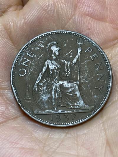 2025年第九十一场(总第一百一十七场）外国好品散币(免佣金) - 英国🇬🇧1937年1便士(乔治六世加冕年，第一版首发年)