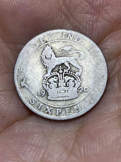 2025年第九十一场(总第一百一十七场）外国好品散币(免佣金) - 英国🇬🇧1920年6便士银币(乔治五世第二版，宽边首发年，500银)