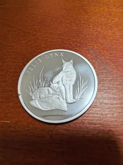 长老汇蛇年精选第四十六场拍卖 1986联合国WWF30周年猞猁银章，20克999银