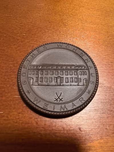 长老汇蛇年精选第四十六场拍卖 德国歌德魏玛故居陶瓷纪念章，50MM