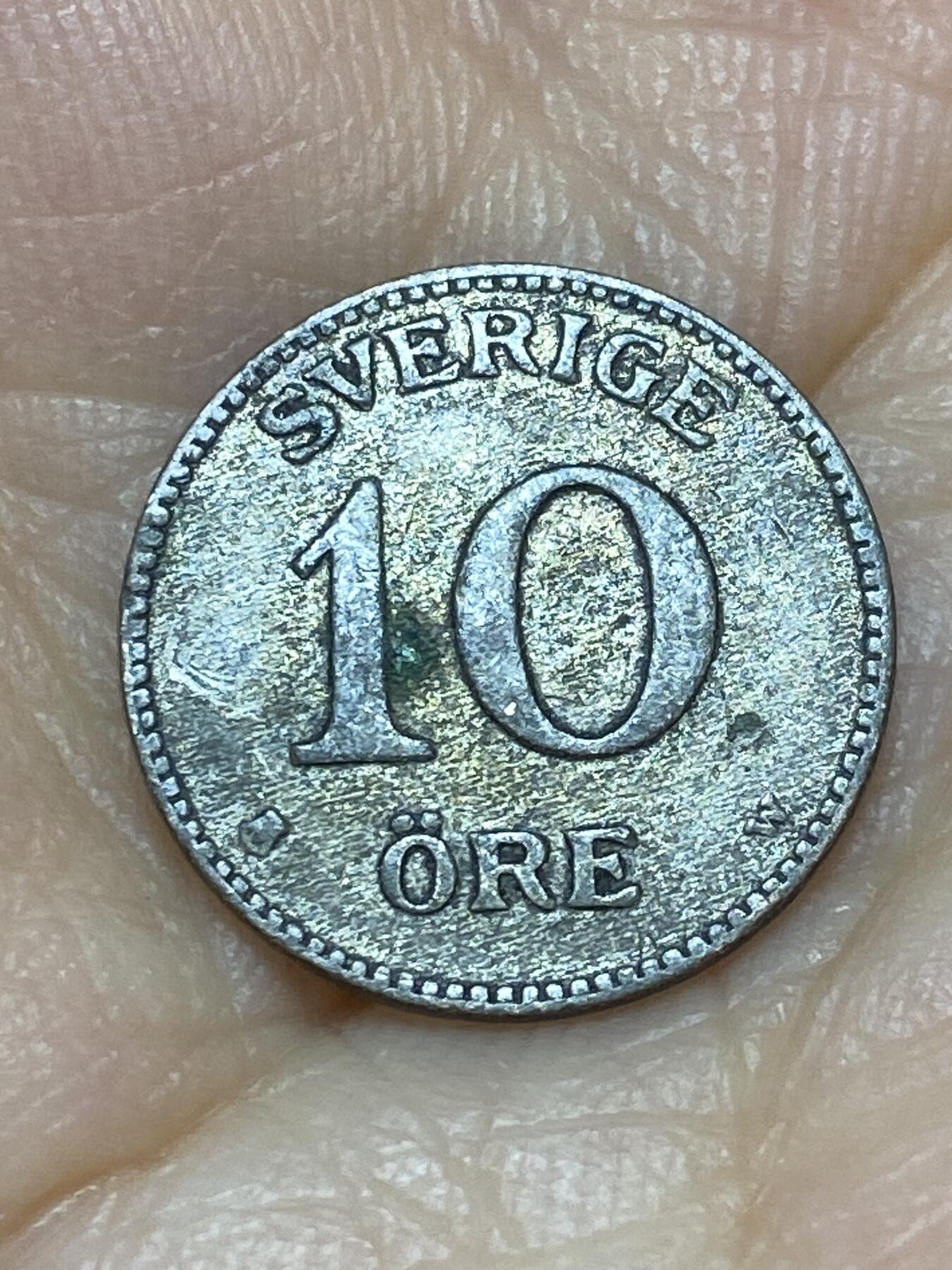 2025年第九十一场(总第一百一十七场）外国好品散币(免佣金) 瑞典🇸🇪1914年10欧尔银币(古斯塔夫五世时期，第一版早期W标)