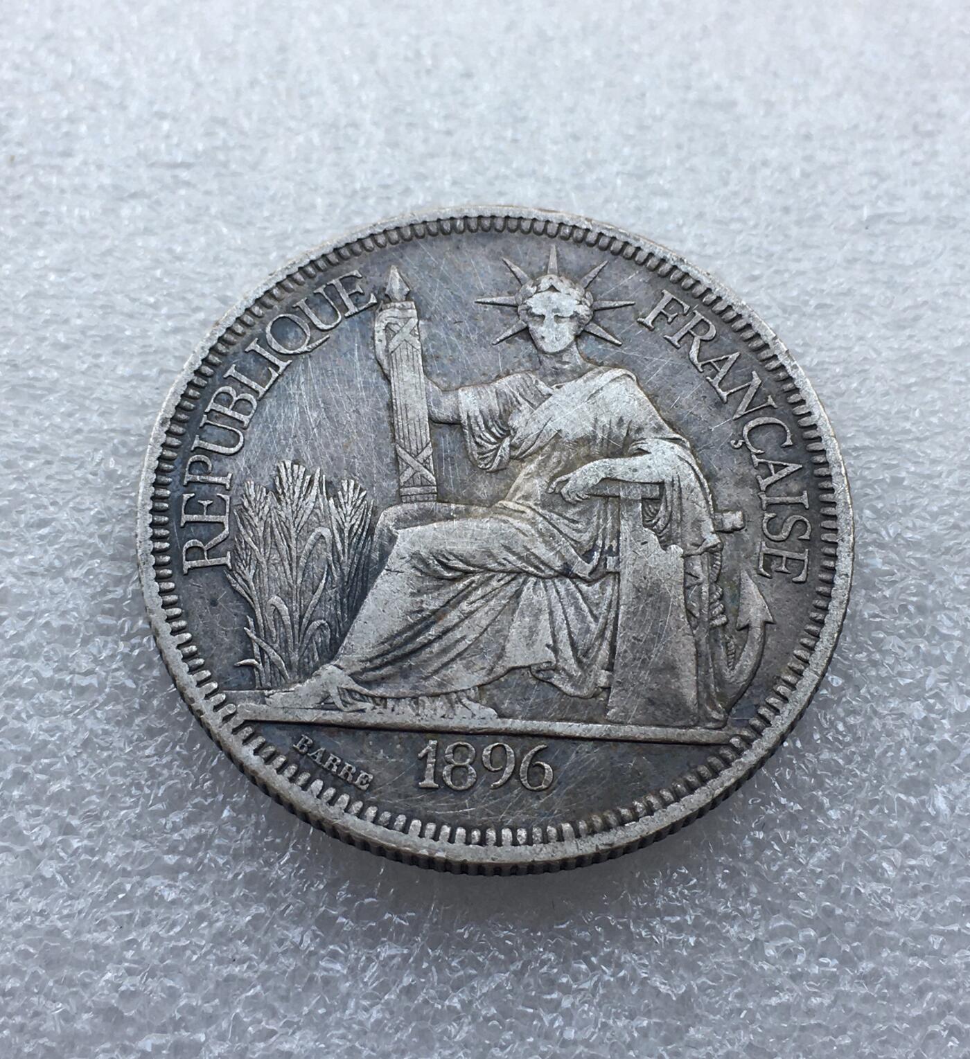 世界钱币专场拍卖 1896年法属坐洋女神壹圆银币