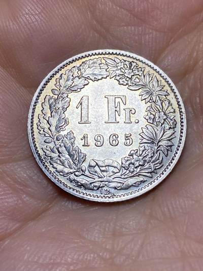 2025年第九十一场(总第一百一十七场）外国好品散币(免佣金) - 原光未流通–瑞士🇨🇭1964年1法郎银币(B标，伯尔尼造，835高银)