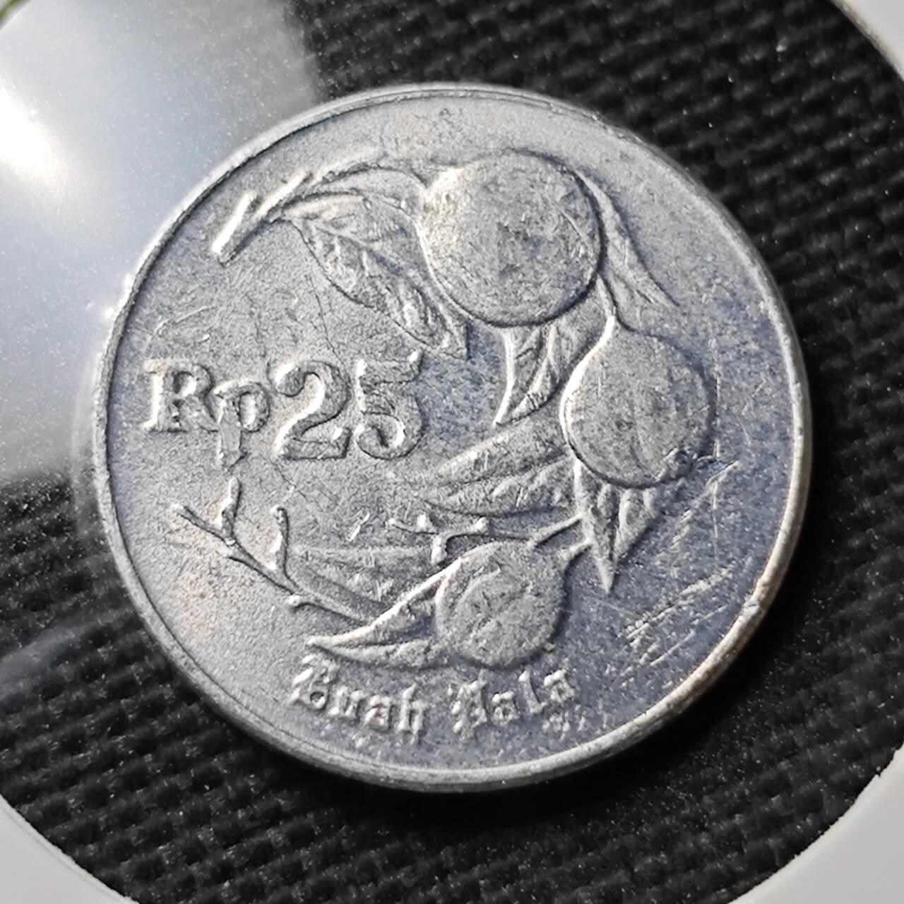 KK钱币收藏小铺 第337场 2月预留时间 周末发货 1996印度尼西亚25卢比 