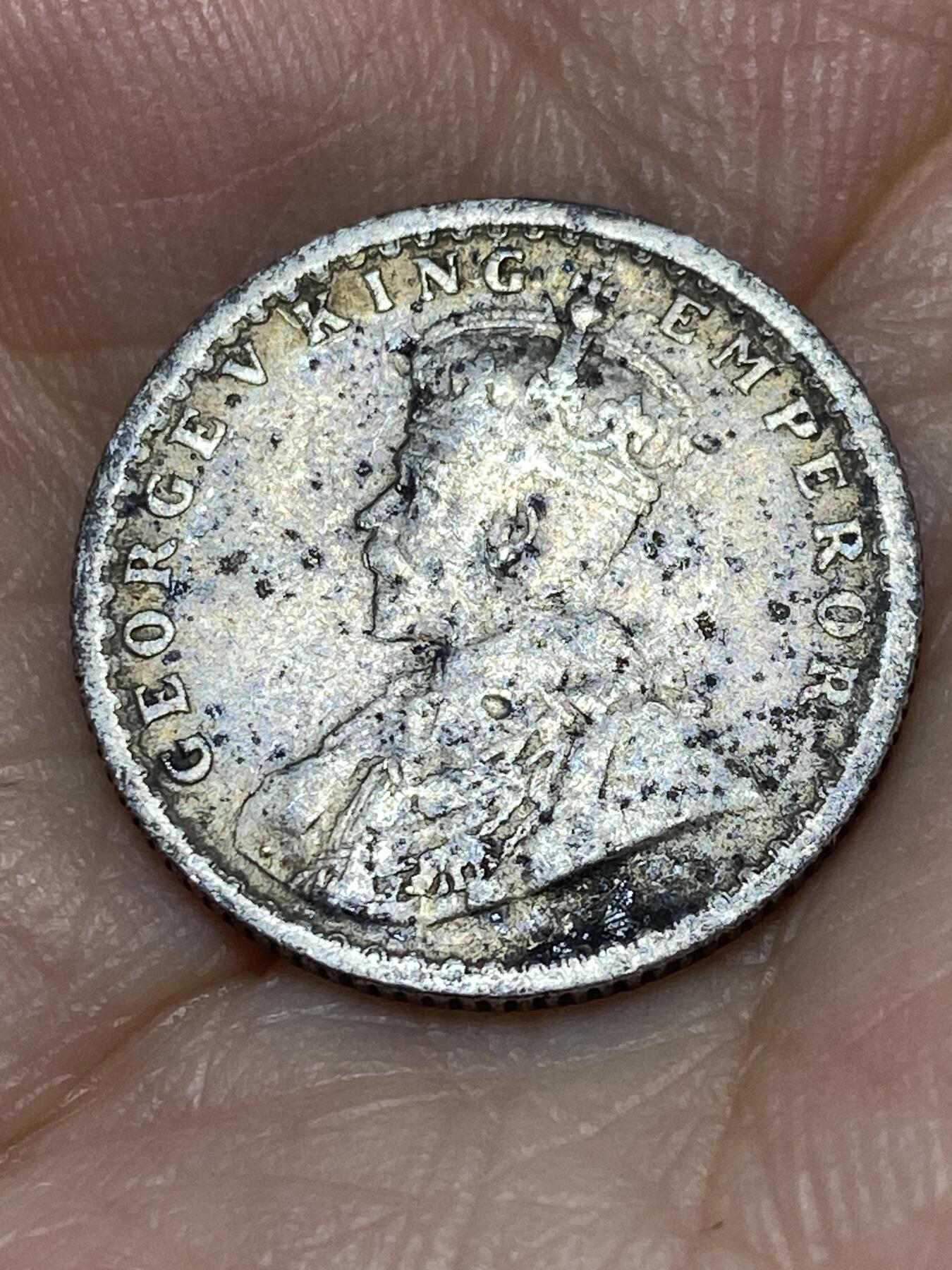 2025年第九十一场(总第一百一十七场）外国好品散币(免佣金) 英属印度1913年1/4卢比银币(乔治五世第二版，917高银)