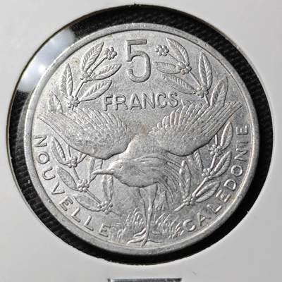 KK钱币收藏小铺 第337场 2月预留时间 周末发货 - 2004法属新喀里多里亚5法郎 