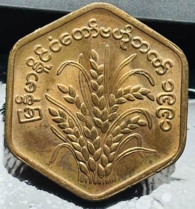 文馨钱币收藏第 272 场， 长期接收代拍品 - 原铜光缅甸 FAO 纪念币