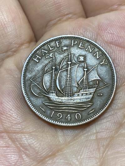 2025年第九十一场(总第一百一十七场）外国好品散币(免佣金) - 好品–英国🇬🇧1940年半便士(乔治六世第一版)