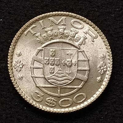 【全场包邮】纯粹捡漏拍散币 - 葡属帝汶1958年3埃斯库多银币