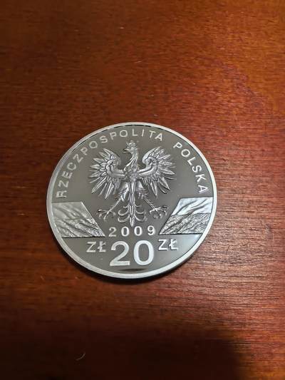 长老汇蛇年精选第四十六场拍卖 2009波兰欧洲绿蜥20兹罗提精制银币，28.28克925银