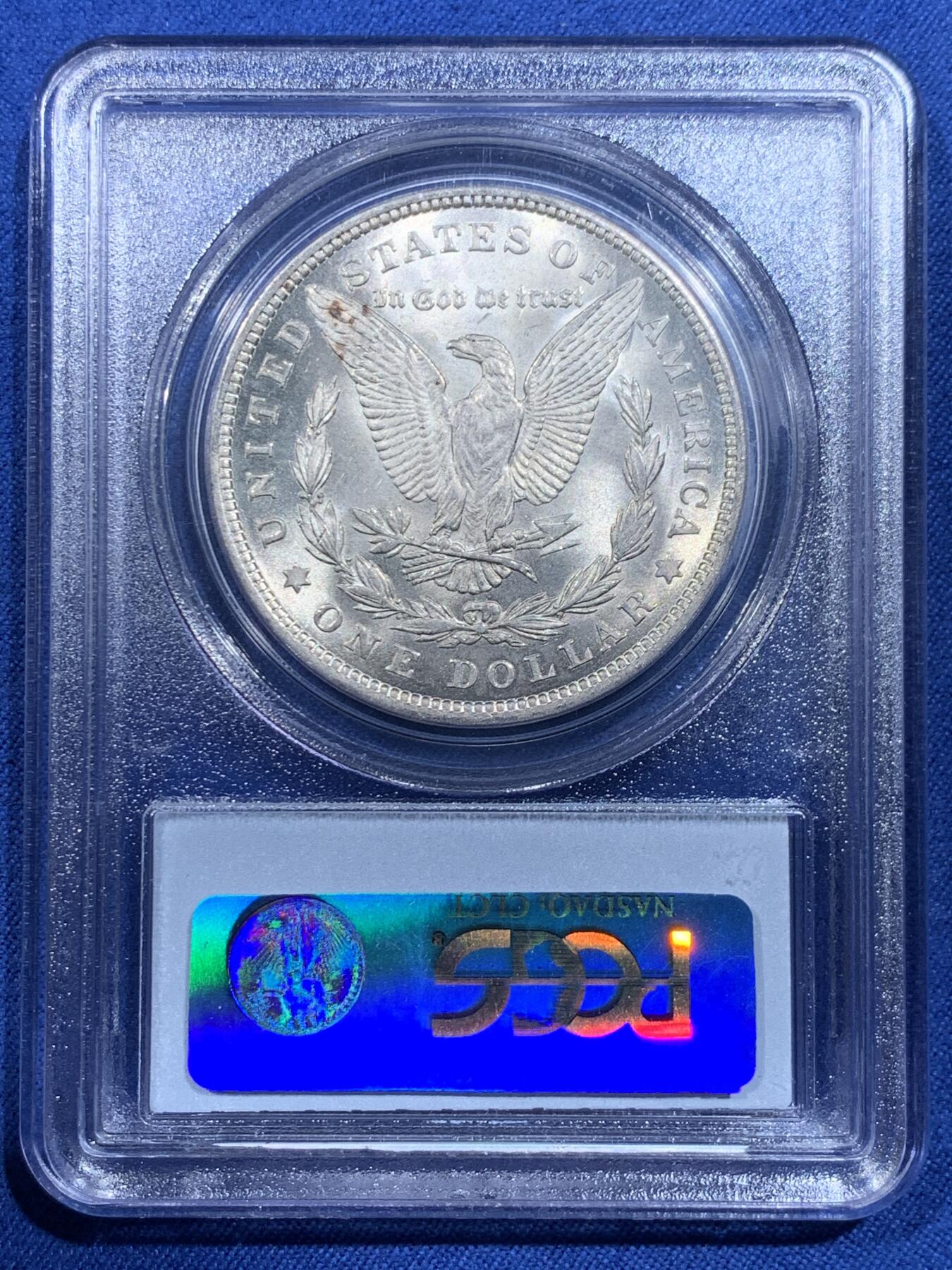 《竞宝斋》第419场 周日，周一，2场连拍 （全场包邮） PCGS MS64 美国1921年摩根银元 老盒好状态