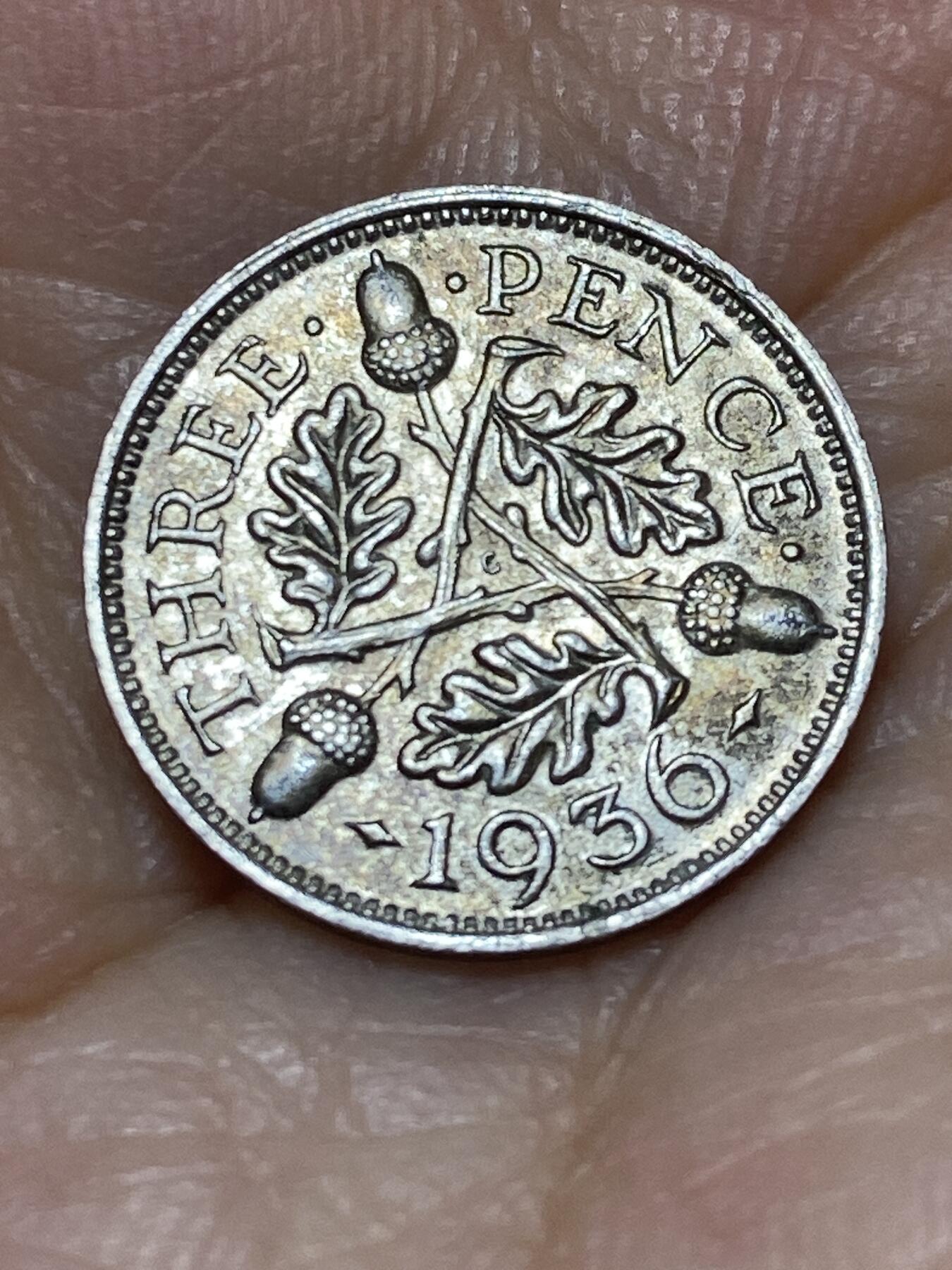 2025年第九十一场(总第一百一十七场）外国好品散币(免佣金) 好品–英国🇬🇧1936年3便士银币(乔治五世逝世年，第四版关门年，500银)