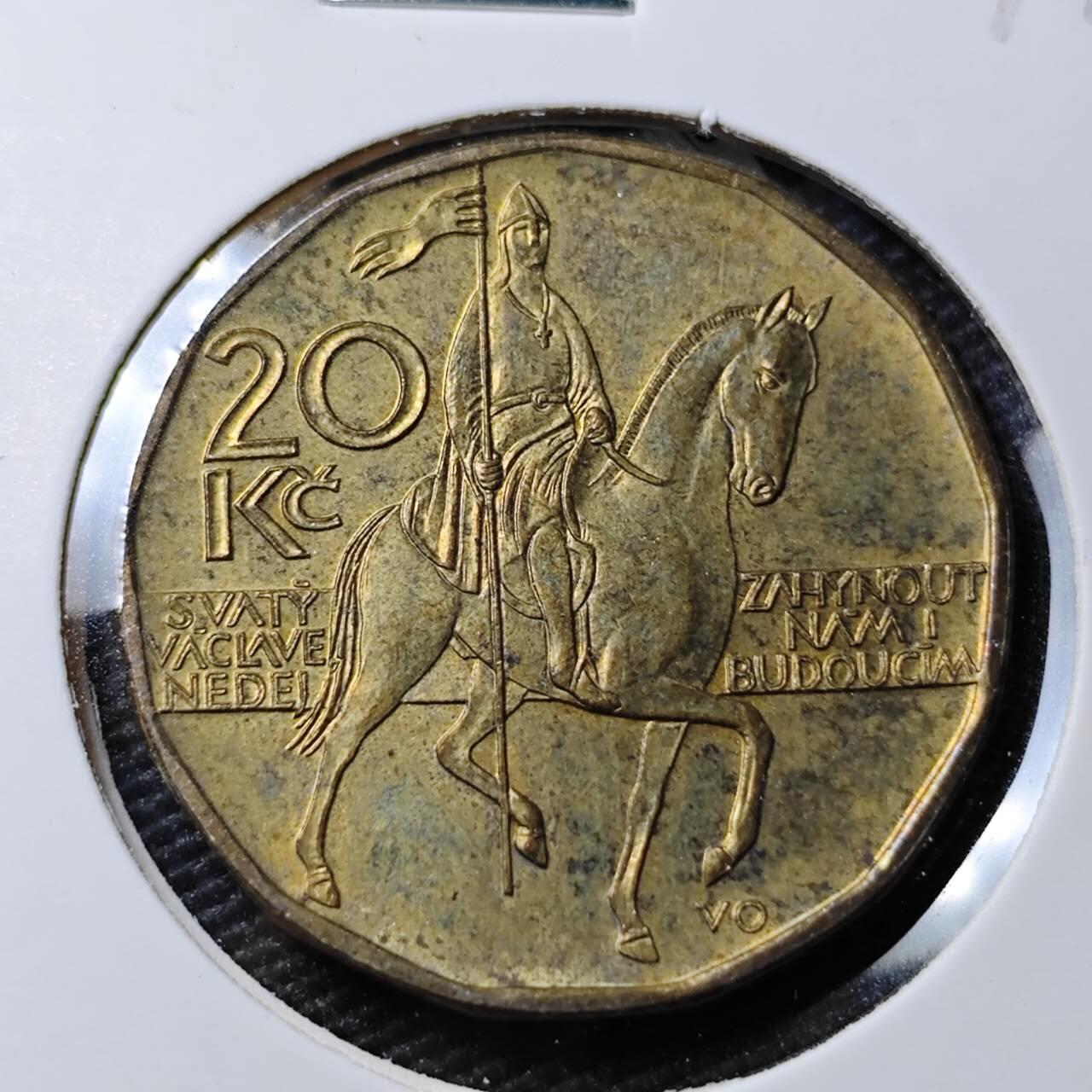 KK钱币收藏小铺 第337场 2月预留时间 周末发货 2002捷克共和国20克朗