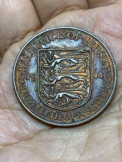2025年第九十一场(总第一百一十七场）外国好品散币(免佣金) - 英属–泽西岛🇯🇪1964年1/12先令
