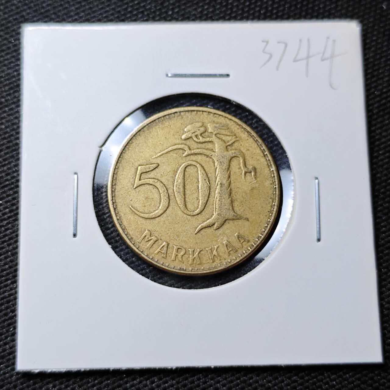 KK钱币收藏小铺 第337场 2月预留时间 周末发货 1953芬兰50芬尼 