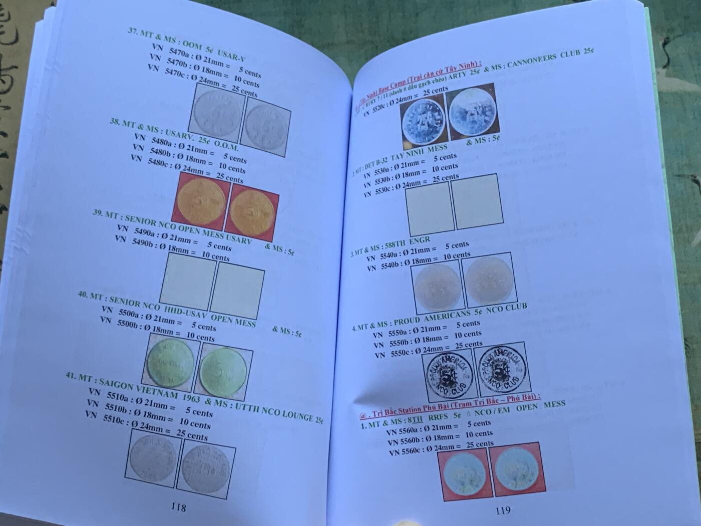 《竞宝斋》第419场 周日，周一，2场连拍 （全场包邮） 越南官方目录4本一套包含硬币纸币和特殊票证 4本总的厚达626页