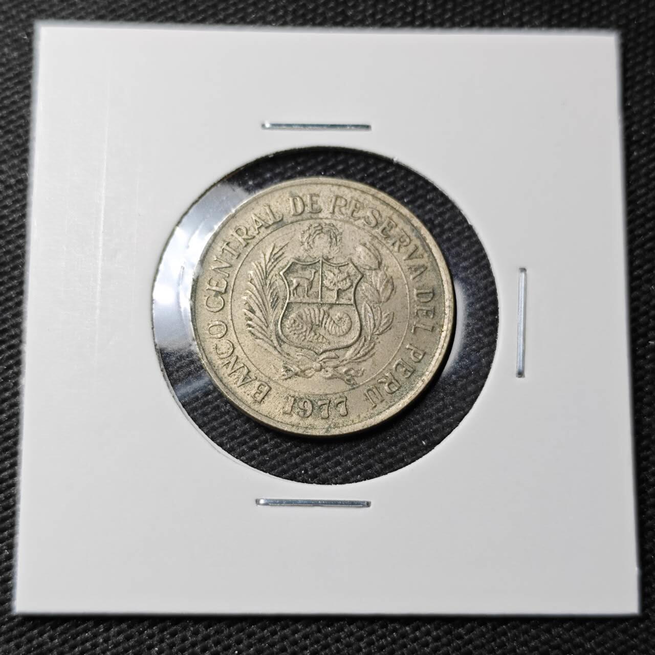 KK钱币收藏小铺 第337场 2月预留时间 周末发货 1977秘鲁5索尔 