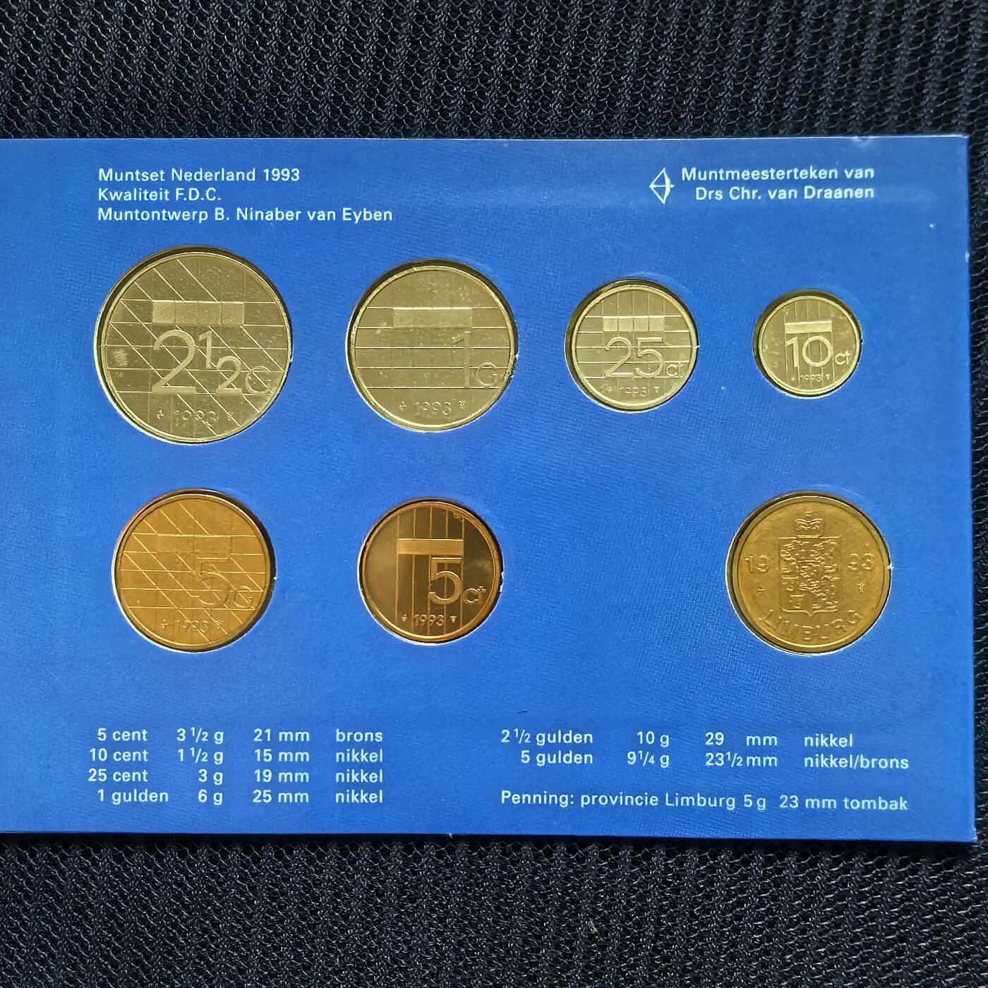 道一币馆币章第一百四十六场 原包装 荷兰1993年套币六枚+纪念章