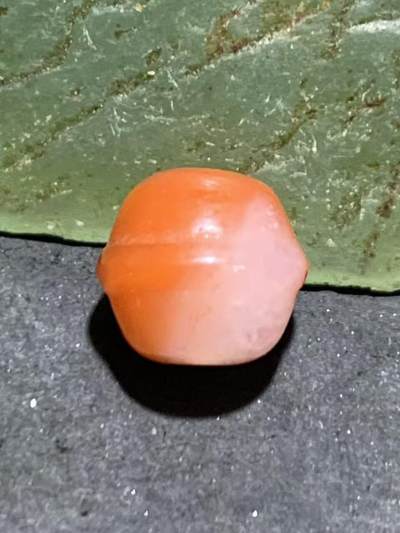川料冰飘红白南红玛瑙小铃铛珠一个， - 川料冰飘红白南红玛瑙小铃铛珠一个，