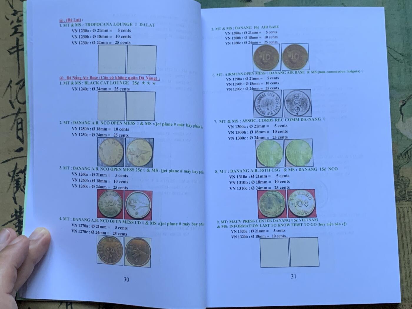 《竞宝斋》第419场 周日，周一，2场连拍 （全场包邮） 越南官方目录4本一套包含硬币纸币和特殊票证 4本总的厚达626页