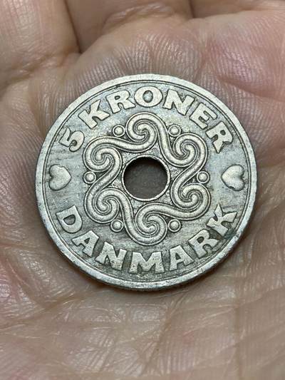 2025年第九十一场(总第一百一十七场）外国好品散币(免佣金) - 丹麦🇩🇰1990年5克朗(玛格丽特二世时期，LG; JP; A版，首发年)