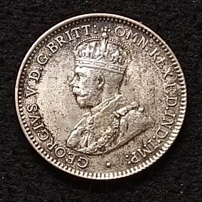 【全场包邮】纯粹捡漏拍套币 - 英属西非1920年乔治五世3便士银币
