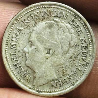 文馨钱币收藏第 272 场， 长期接收代拍品 - 好品 1936 年荷兰威廉明娜 10 分银币，第六版 640 银