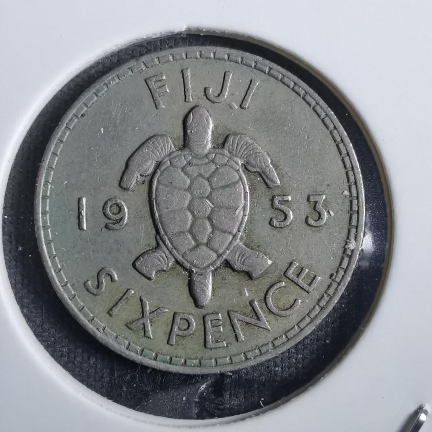 沼泽如烟--第839场 斐济1953年6便士