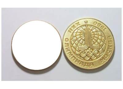 日本1980年奥运会五环 高浮雕精制镀金章 30MM - 日本1980年奥运会五环 高浮雕精制镀金章 30MM
