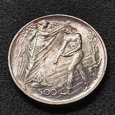【全场包邮】纯粹捡漏拍套币 - 圣马力诺1976年500里拉社会保障银币-彩色包浆