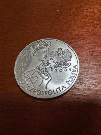 长老汇蛇年精选第四十六场拍卖 2004波兰奥运击剑10兹罗提精制银币，14.14克925银